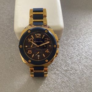 Gold and Navy Michael Kors Watch